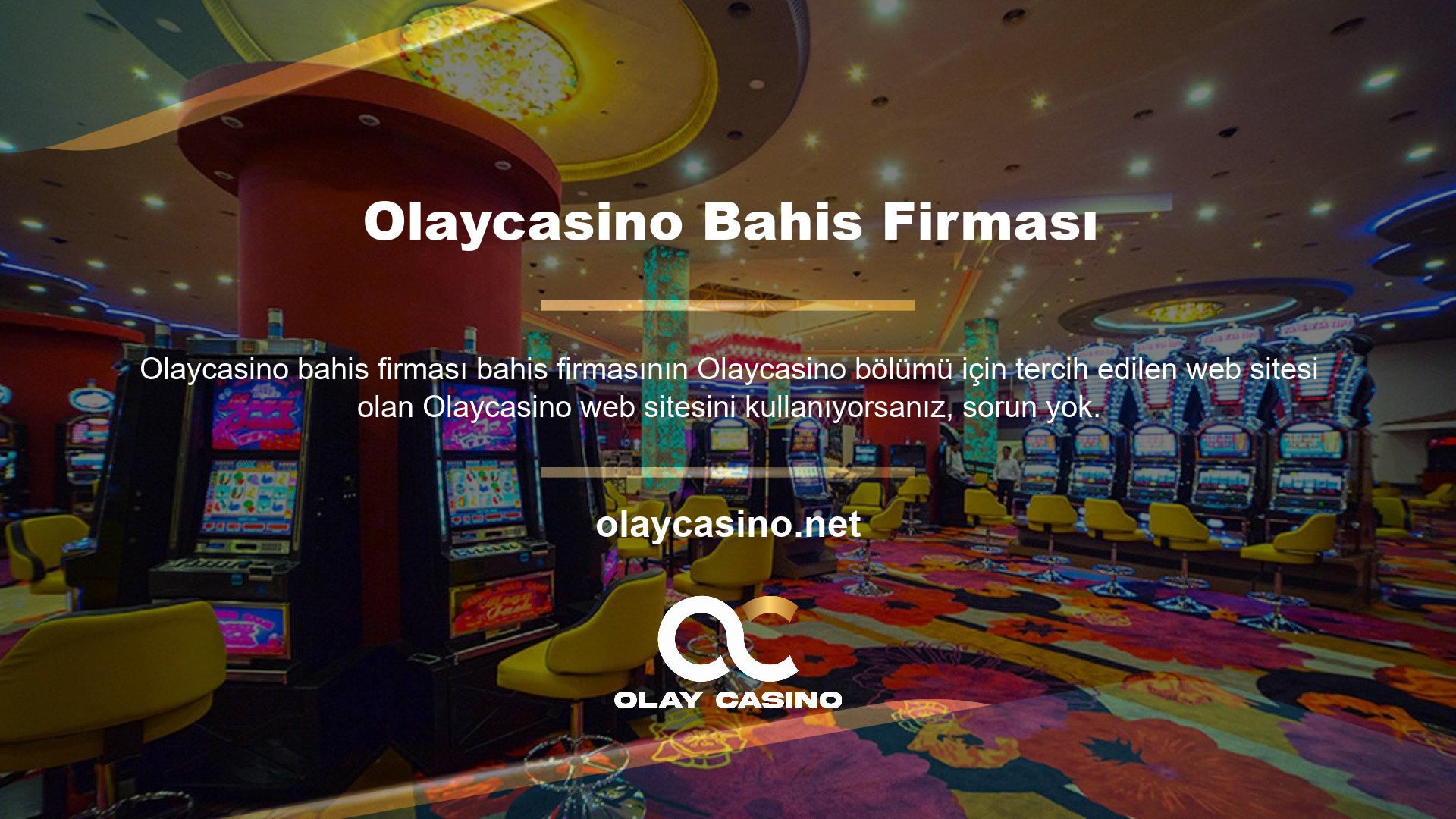 Sitede canlı casino oyunları oynama alternatifi de bulunmaktadır